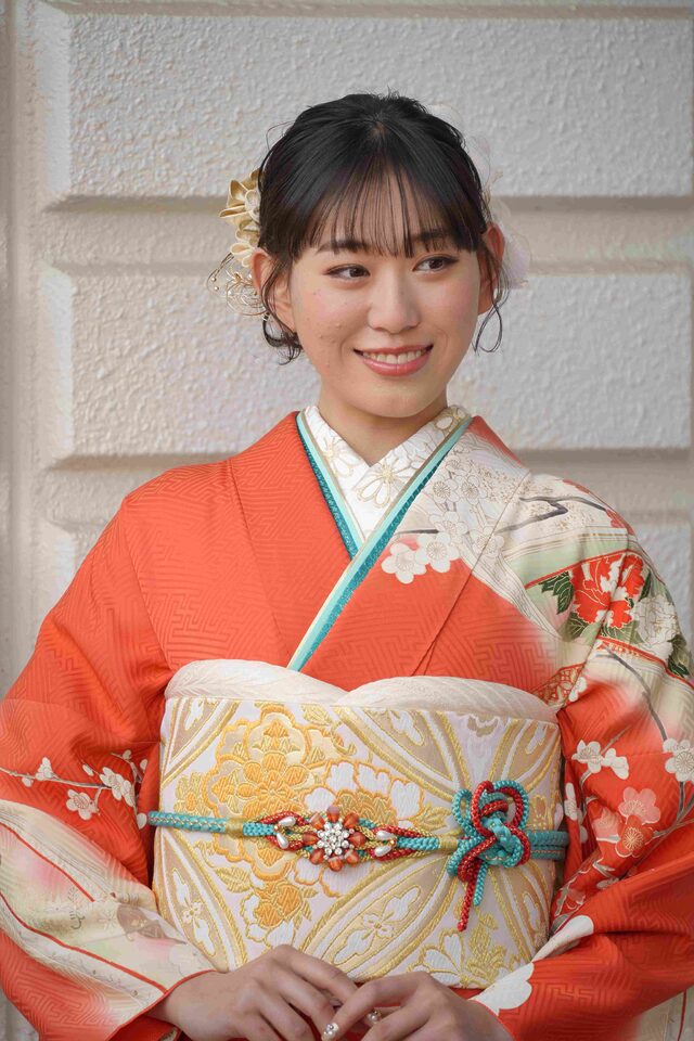 振袖古典柄に合わせるショートヘア・ボブ