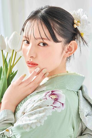 苫小牧振袖レンタル、千歳振袖レンタル、登別振袖レンタル、室蘭振袖レンタル、緑地振袖アップ写真