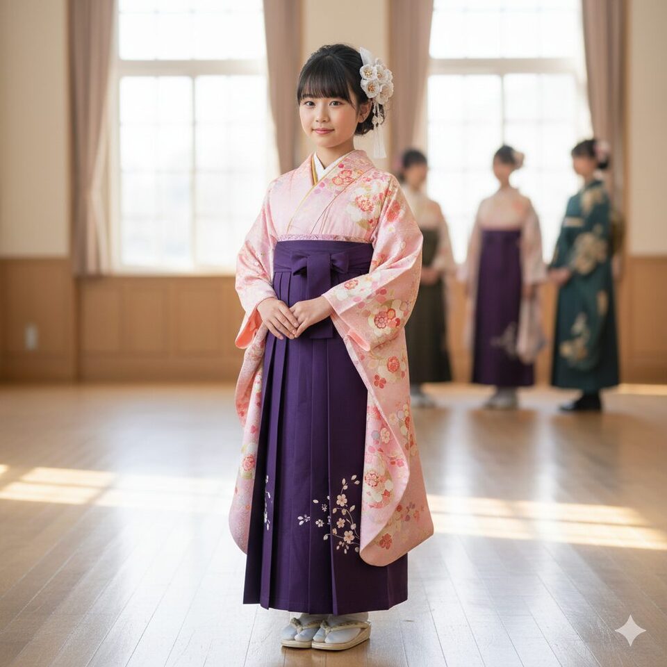 小学校卒業式の袴レンタルの写真